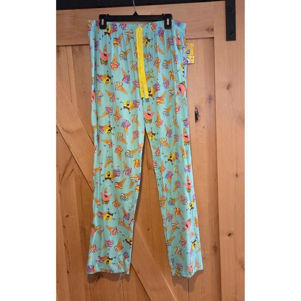 SpongeBob Squarepants Women's 2X Pajama Pants Blue Patrick Ice Cream Cones
